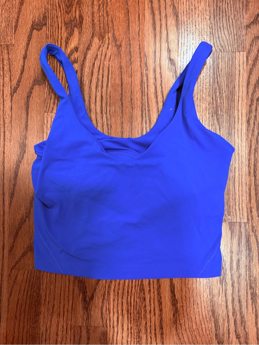 lululemon athletica Royal Blue Scoop Neck Crop Tank